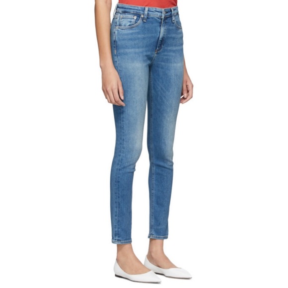 Rag and Bone Blue Nina High-Rise Skinny Jeans Exmoor - Picture 2 of 14